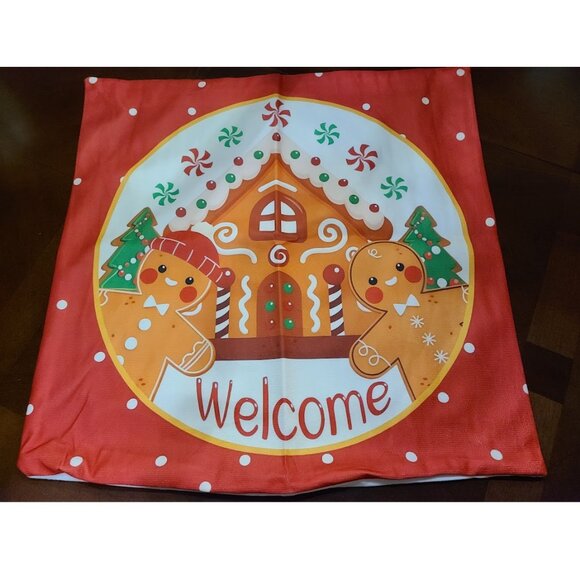Gingerbread Christmas Pillow Cover Soft Decorative Case Holiday Xmas Home Decor - Picture 4 of 10